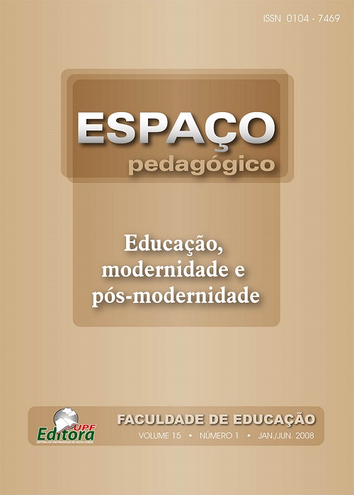 					Visualizar v. 15 n. 1 (2008): EDUCAÇÃO, MODERNIDADE e PÓS-MODERNIDADE
				