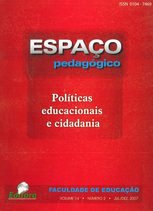 					Visualizar v. 14 n. 2 (2007): POLITICAS EDUCACIONAIS E CIDADANIA
				