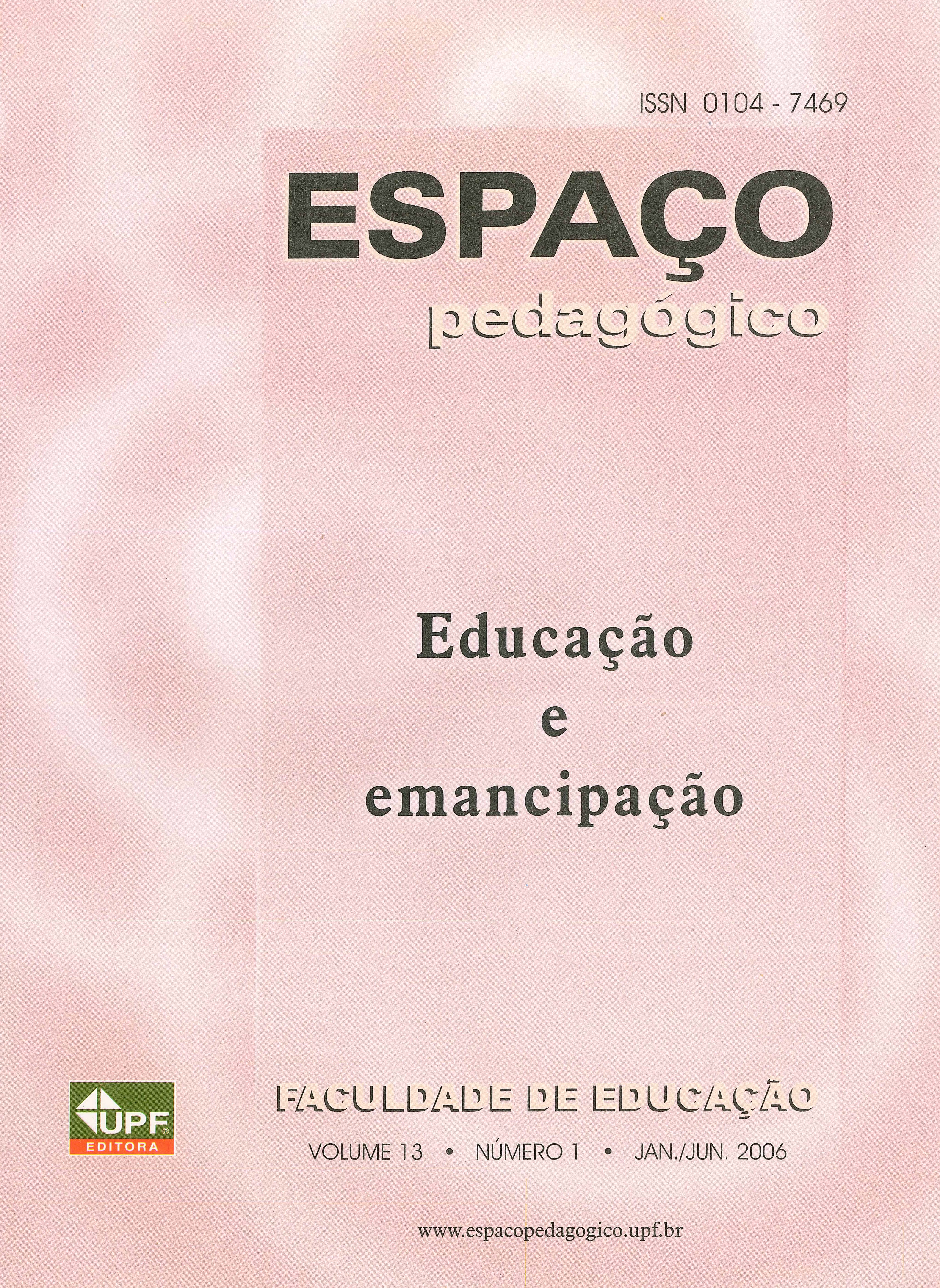 					Visualizar v. 13 n. 1 (2006): EDUCAÇÃO E EMANCIPAÇÃO
				