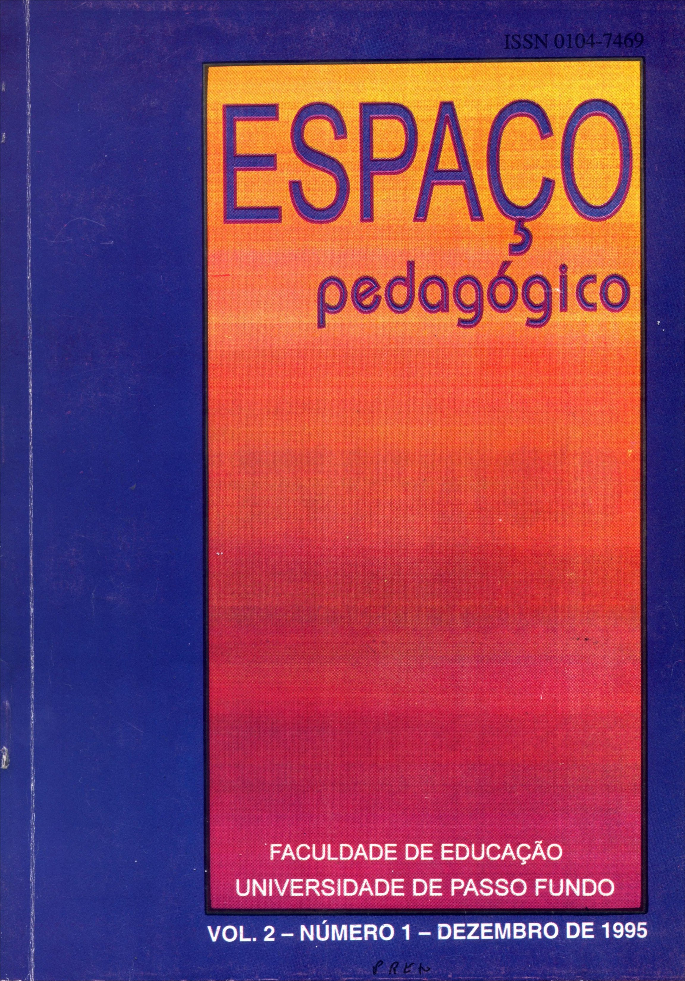 					Visualizar v. 2 n. 1 (1995): Revista Espaço Pedagógico
				